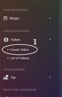 step2 select create token